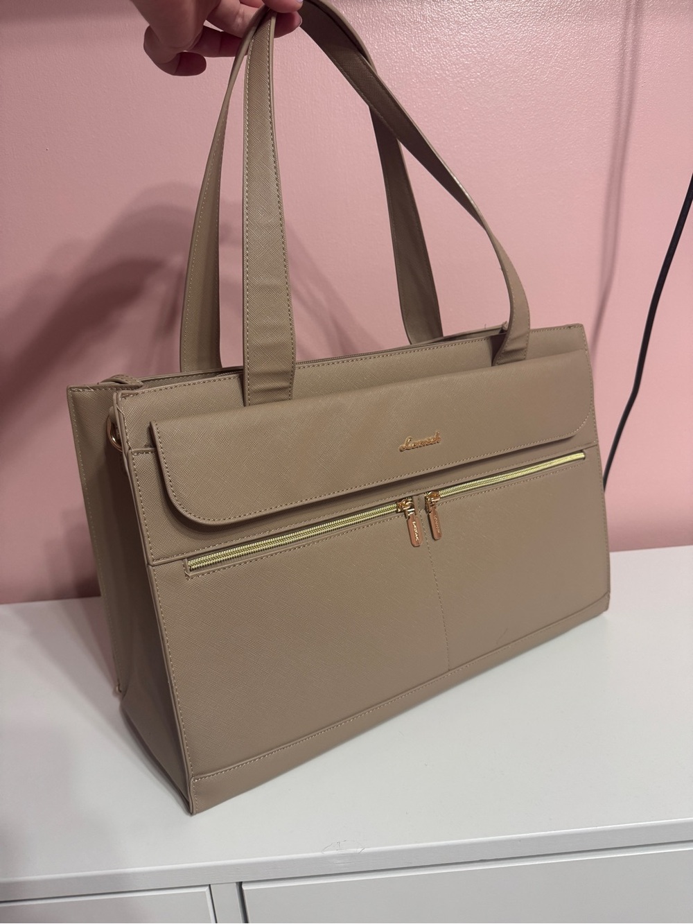 LoveLook Tote Bag with Gold Hardware